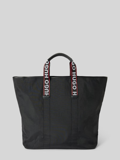 HUGO Tote Bag mit Label-Print Modell 'Quentyn' Black 4