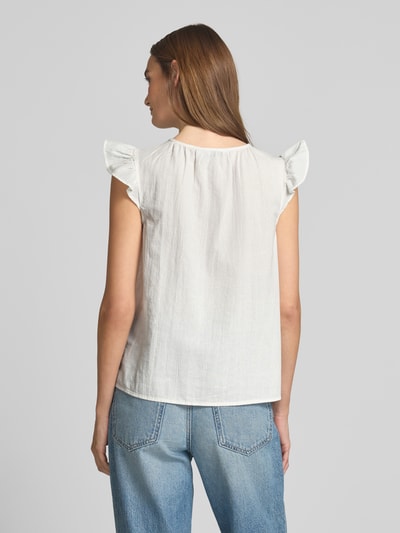B.Young Top bluzkowy o kroju regular fit z wycięciem w kształcie łezki Złamany biały 5