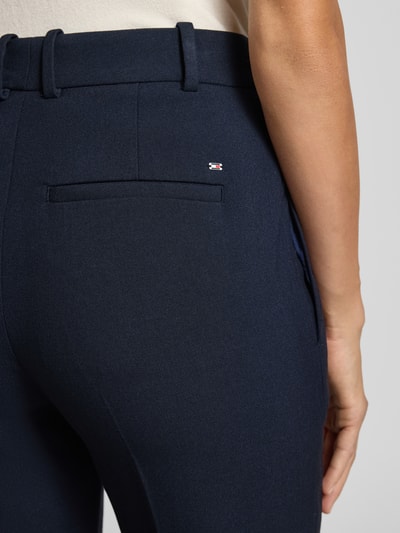 Tommy Hilfiger Straight leg stoffen broek met viscose, model 'PUNTO' Marineblauw - 3