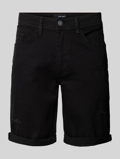 Blend Regular Fit Jeansshorts im Destroyed-Look Black 2