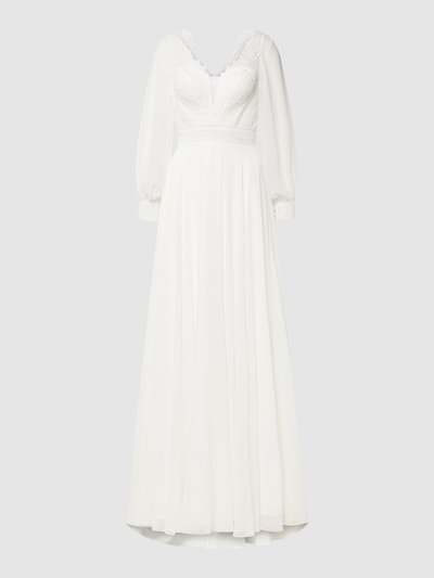 Luxuar Brautkleid mit Besatz aus Spitze Offwhite 2