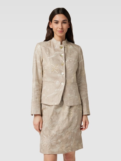 WHITE LABEL Blazer mit Allover-Muster Sand 4