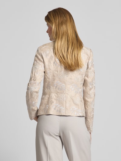 WHITE LABEL Leinenblazer mit Stehkragen Sand 5