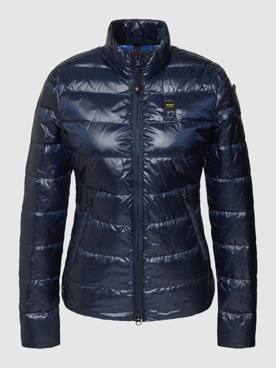 Blauer Usa Daunenjacke mit Stehkragen Marineblau 2