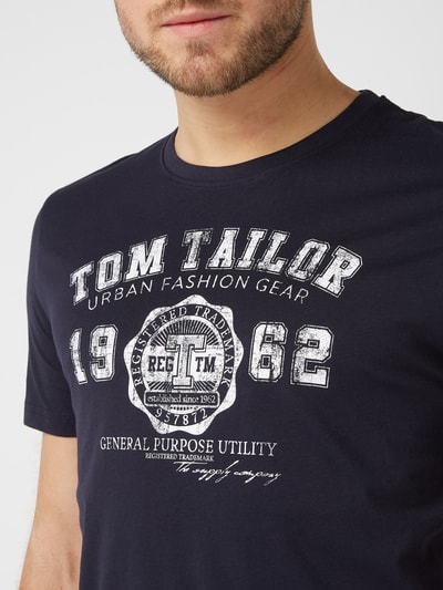 Tom Tailor T-shirt z nadrukiem z logo  Granatowy 3