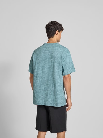Kenzo Regular Fit T-Shirt mit Logo-Stitching Tuerkis 5