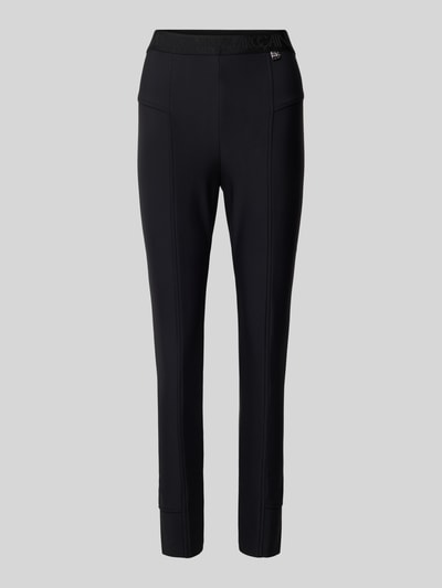 Marc Cain Stoffen broek met elastische band met logo Zwart - 2