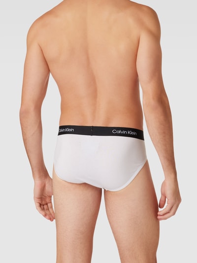 Calvin Klein Underwear Slipy z detalem z logo Biały 4