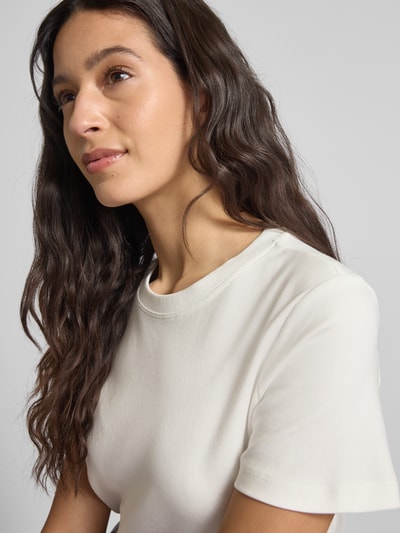 Tom Tailor Regular Fit T-Shirt aus reiner Baumwolle Offwhite 3