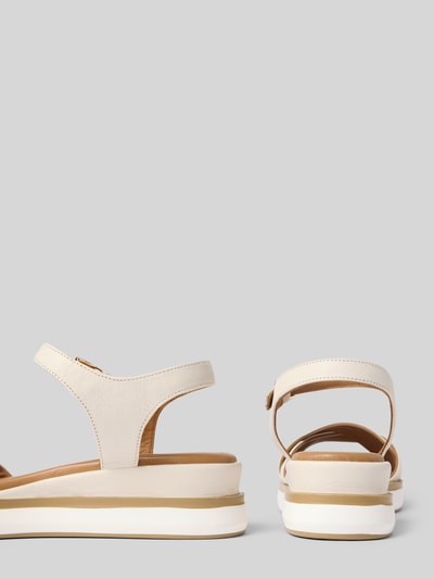 INUOVO Sandalette aus Leder mit glatter Sohle Offwhite 2