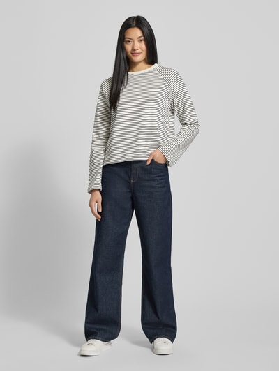 Jake*s Casual Longsleeve mit Rundhalsausschnitt Dunkelblau 1