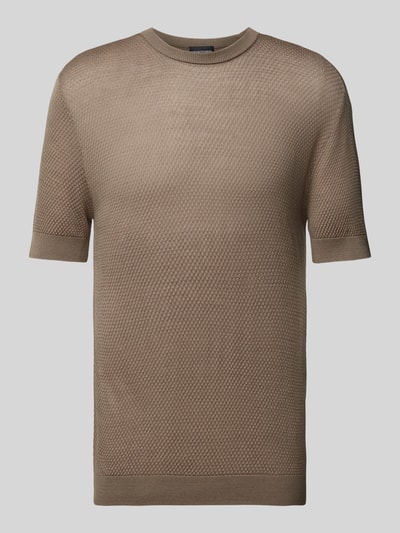 Emporio Armani T-Shirt mit Strukturmuster Taupe 2