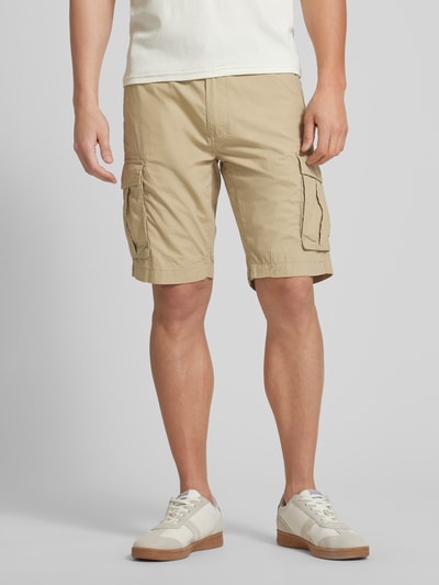 Petrol Regular Fit Cargoshorts mit Gürtel Beige 4