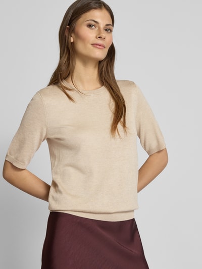 Kaffe Gebreide pullover met 1/2-mouwen, model 'lizza' Beige - 3