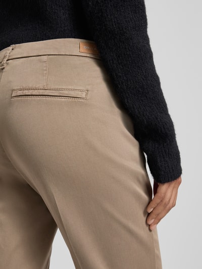 MAC Chino met labeldetail, model 'CHINO TURN UP' Olijfgroen - 3