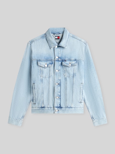 Tommy Jeans Kurtka jeansowa o kroju regular fit z czystej bawełny z naszywką z logo Jasnoniebieski 2