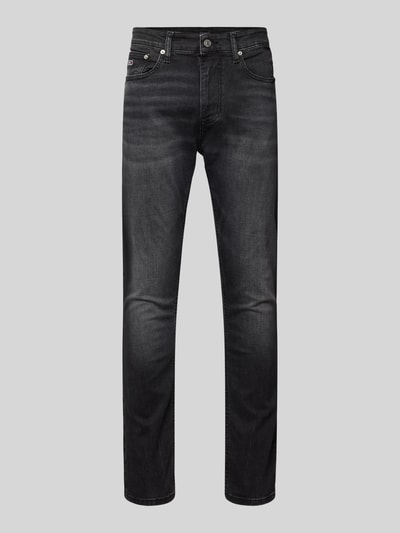 Tommy Jeans Slim Fit Jeans mit Label-Stitching Modell 'AUSTIN' Black 2