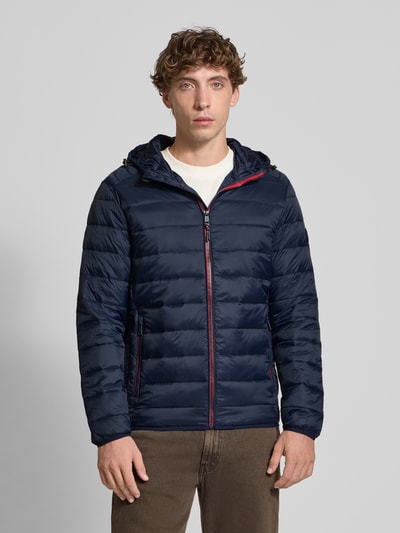 Jack & Jones Kurtka pikowana z kieszeniami zapinanymi na zamek błyskawiczny model ‘BRADLEY’ Ciemnoniebieski 4