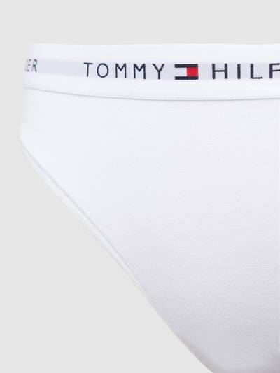 TOMMY HILFIGER String mit elastischem Logo-Bund Weiss 2