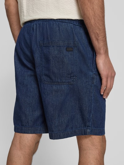 BOSS Orange Bermudas mit elastischem Bund und Tunnelzug Dunkelblau 3