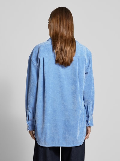 0039 Italy Bluzka koszulowa z listwą guzikową model ‘BETTY’ Jasnoniebieski 5