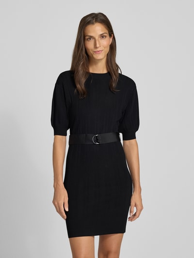 ARMANI EXCHANGE Knielanges Kleid mit Taillengürtel Black 4