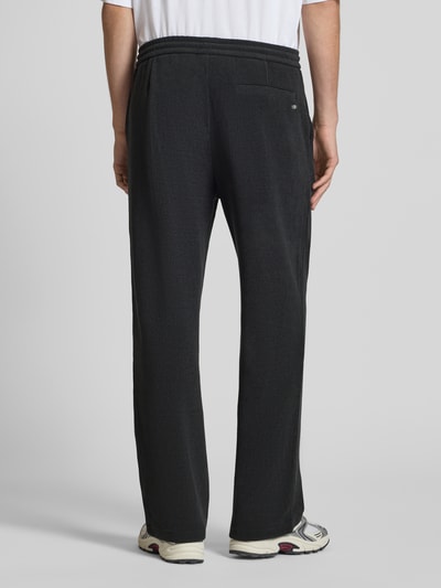 REVIEW Broek in riblook met elastische band Antraciet - 5