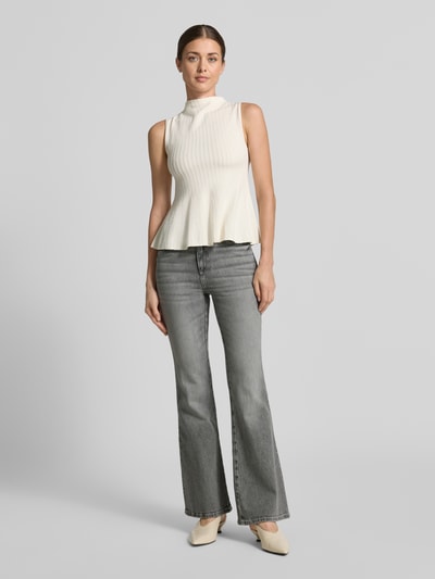 BOSS Regular Fit Bootcut-Jeans aus Baumwoll-Mix Modell 'ROSALYA-FLARE 1.0' Mittelgrau 1