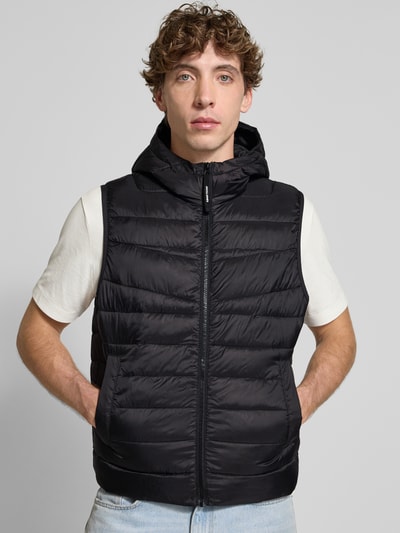 Jack & Jones Kamizelka pikowana z kapturem i wpuszczanymi kieszeniami Czarny 3