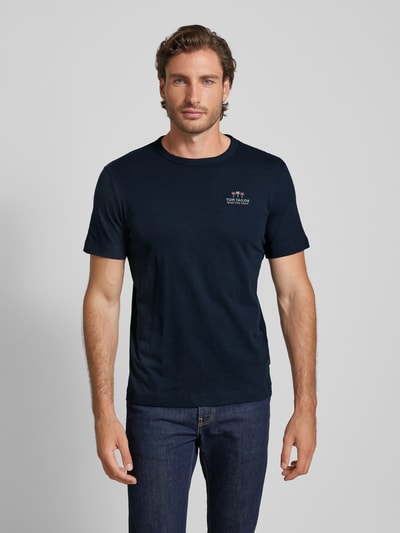 Tom Tailor T-Shirt mit Rundhalsausschnitt Dunkelblau 4