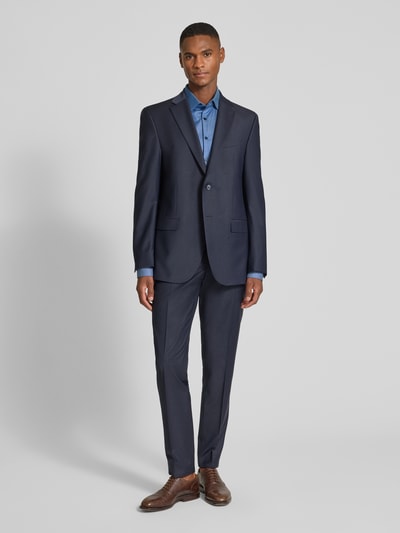 Jake*s Slim Fit Business-Hemd mit Knopfleiste Marine 1