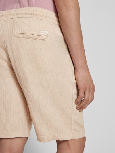 Blend Regular Fit Leinenshorts mit Tunnelzug Modell 'MORGAN' Sand 3