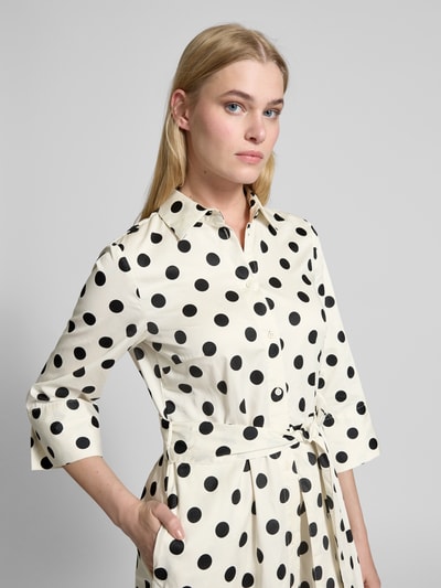 Christian Berg Woman Hemdblusenkleid mit Bindegürtel Offwhite 3