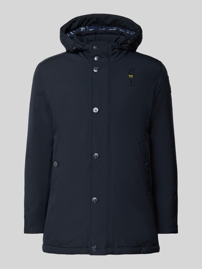 Blauer Usa Donsjack met capuchon, model 'CHESTER' Marineblauw - 2