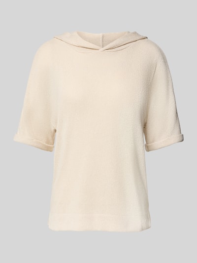 OPUS Sweter z dzianiny z kapturem model ‘Sedini’ Piaskowy 2