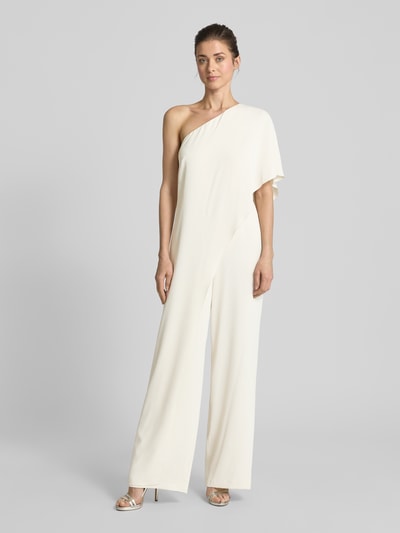 Lauren Ralph Lauren Jumpsuit met one shoulder-bandjes, model 'APRIL' Offwhite - 4