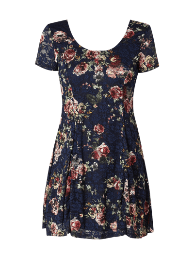 Apricot Kleid aus floraler Spitze  Marine 2