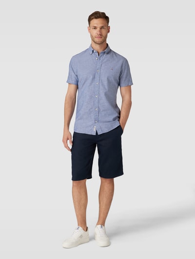 JACK & JONES Premium Freizeithemd mit Label-Stitching Modell 'SUMMER' Hellblau Melange 1