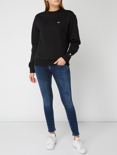 Tommy Jeans Sweatshirt mit Logo-Aufnäher  Schwarz 1