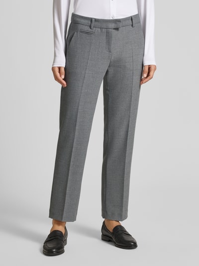 SEDUCTIVE Spodnie materiałowe o skróconym kroju regular fit model ‘MARY’ Jasnoszary 4