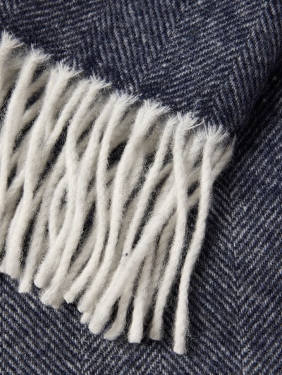 SALMONE Schal aus reinem Kaschmir Marine 2