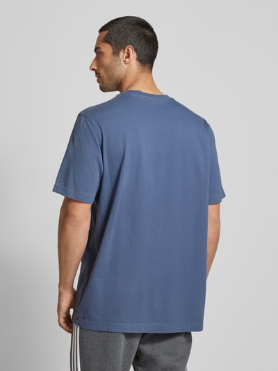 ADIDAS SPORTSWEAR T-shirt met labelstitching en ronde hals Rookblauw - 5