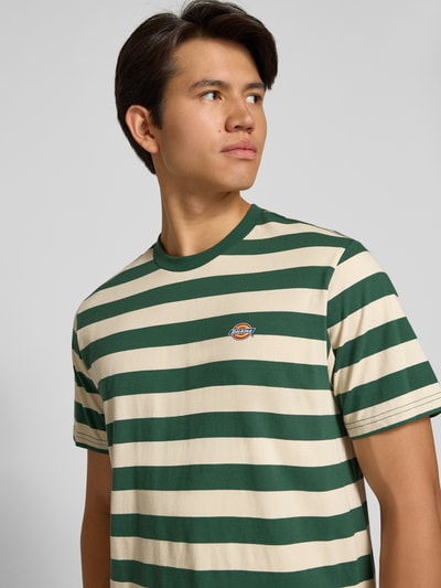 Dickies T-shirt met labelpatch, model 'RIVERGROVE' Donkergroen - 3