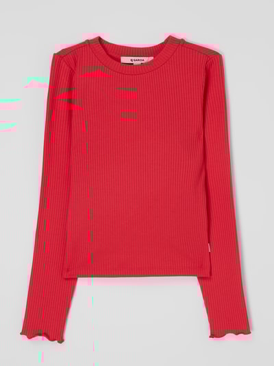 Garcia Shirt met lange mouwen en viscose  Rood - 1