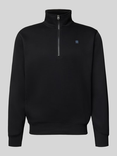 G-Star Raw Sweatshirt mit Troyer-Kragen und Logo-Stitching Black 2