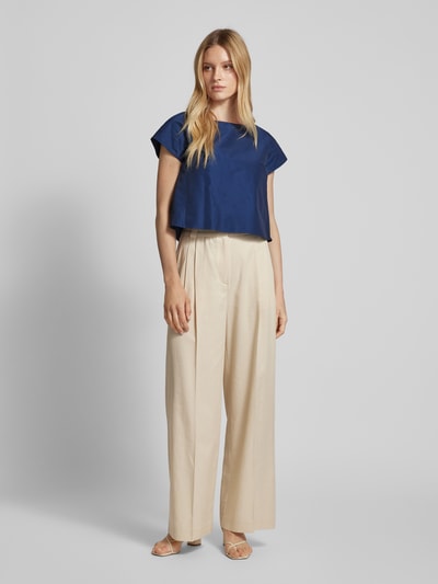 Weekend Max Mara Blusenshirt mit Rundhalsausschnitt Modell 'PARANA' Marine 1