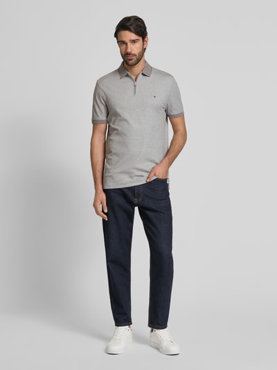 Tommy Hilfiger Regular Fit Poloshirt aus Baumwoll-Mix Mittelgrau 1