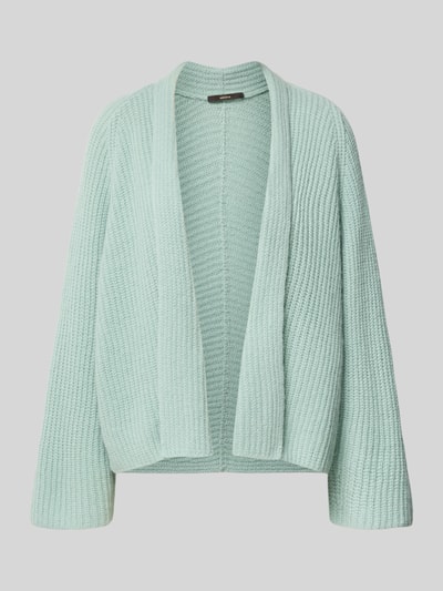 Produktfoto, Strickjacke aus Schurwoll-Kaschmir-Mix mit Schalkragen von windsor., grob gestrickt in Mintgrün, offene Passform, weiche Textur