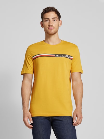 Tommy Hilfiger T-Shirt mit Label-Print Gelb 4
