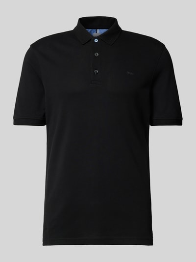 Brax Regular Fit Poloshirt mit Label-Print Modell 'Pete' Black 2